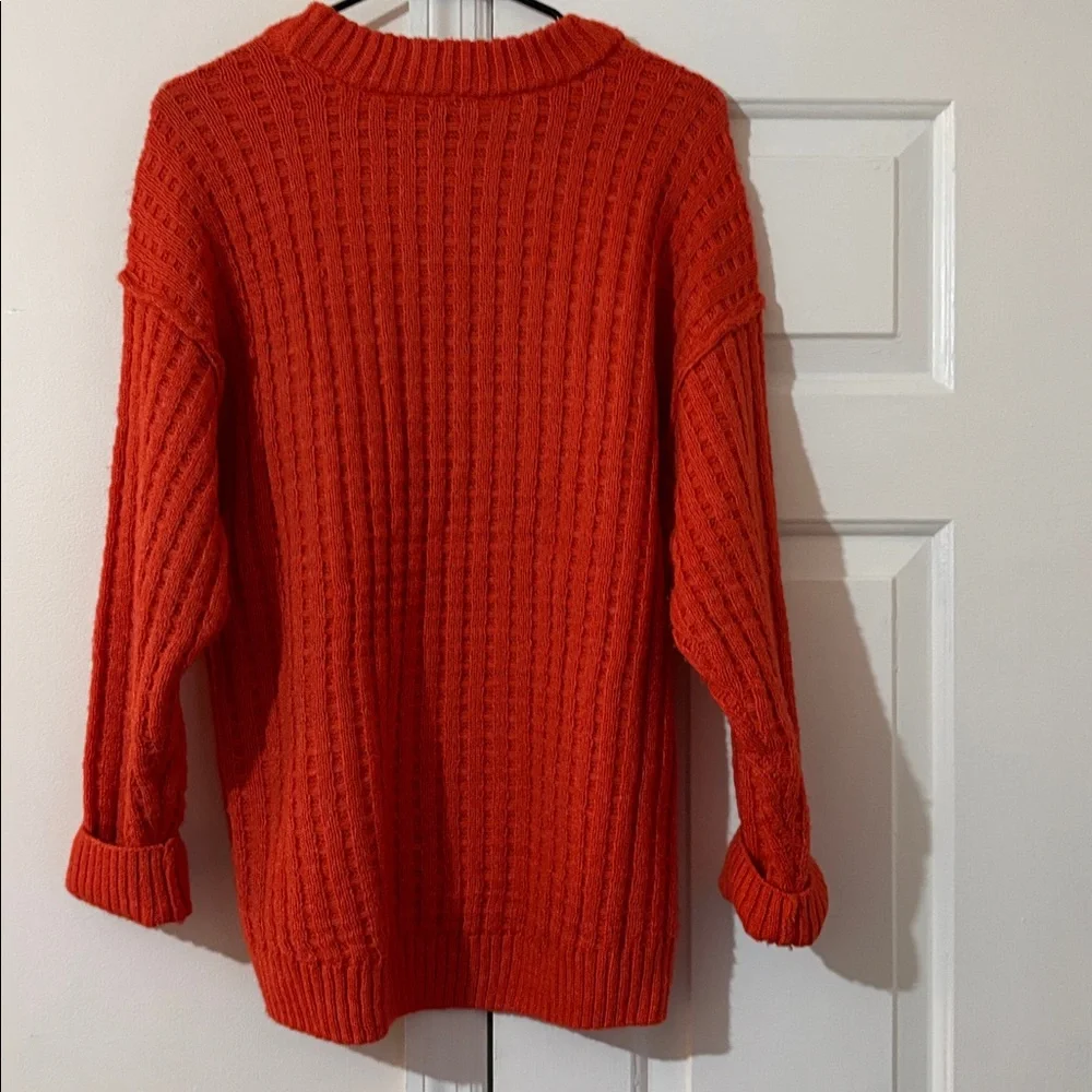 SO Vibrant Orange Knit Sweater - Picture 4 of 9